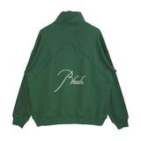 Rhude Hoodie Stand Collar Zipper Embroidery Stitching Sweater for Men and Women Autumn and Winter