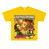 Film Star T Shirt Short Sleeve American Retro Loose round Neck T-shirt for Men and Women