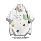 Men Shirts Short Sleeve Shirt Men's Summer Loose Leisure All-Matching Coat