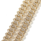 Chains Hip Hop T Square Zircon 18mm Necklace St. Valentine's Spectrum