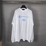 Mens T-shirts Paris Long Sleeve T-Shirt Loose