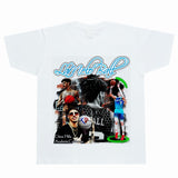 Basket Ball Star T Shirt Washed Distressed Lamelo Ball Printed Short Sleeve T-Shirt Vintage Pure Cotton