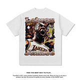 Nba T Shirt James Printed Short-Sleeved T-shirt Men's and Women's Heavy Fashion Brand round Neck Washed