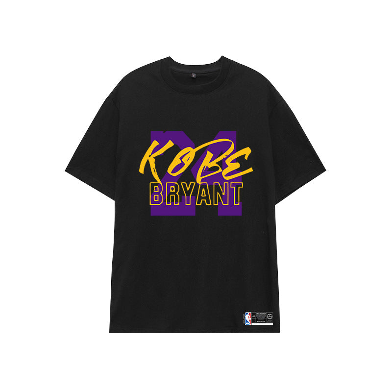 Basketball Sports T Shirt Commemorative Kobe No. 24 Short Sleeve T-Shirt Male Student Basketball Loose Sports