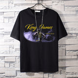 Basketball Sports T Shirt Basketball Sports Kobe James Loose-Fitting Pure Cotton Short Sleeves T-Shirt