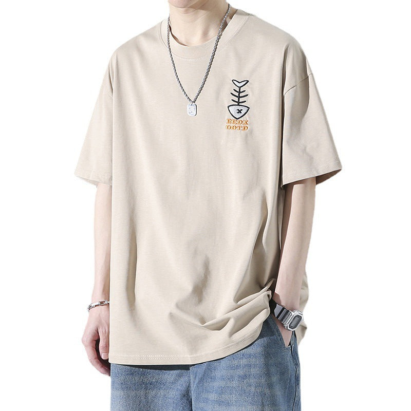 Nasa T Shirt Short-Sleeved T-Shirt Men'S Summer T-Shirt Men'S Loose All-Matching