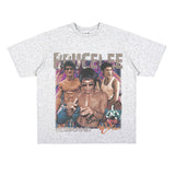 Film Star T Shirt Movie Bruce Lee Cotton Short Sleeve Loose round Neck American T-shirt Men and Women