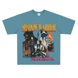 Film Star T Shirt Short Sleeve American Retro Loose round Neck Street T-shirt