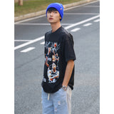 Basket Ball Star T Shirt Dejounte Murray Washed Distressed Printed T-shirt Retro Short Sleeve Cotton