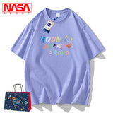 Nasa T Shirt Cotton Short Sleeve Couple T-Shirt Summer Half Sleeve Men