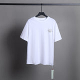 Ow T Shirts Flame Letter Printing for Men and Women