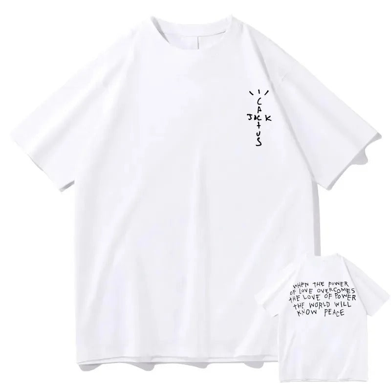 Rapper Cactus Jack Graphic Cotton T Shirt Men Women Hip Hop