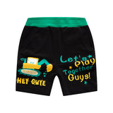 Boy Shorts Boys' Shorts Summer Children's Baby Pants Fifth Pants Cartoon Engineering Car Printing