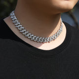 Chains 15mm Mixed 5A Zircon Personalized Cuban Chain Necklace Spectrum