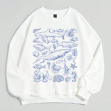Women's Y2K Slim Round Neck Pullover  Hoodie