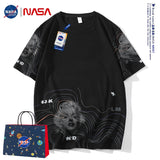 Nasa T Shirt Short-Sleeved T-Shirt Men'S Summer Cotton Men'S Summer Wear