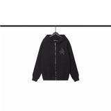 CHH Chrome Heart Hoodie Crow leather label cardigan zip sweater hoodie jacket