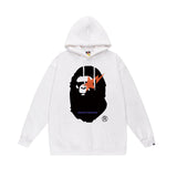 Bathing Ape Hoodie Autumn/Winter Letter Print Loose Hoodie Pullover Ape Sweater