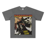 Film Star T Shirt Cotton Short Sleeve Loose American Retro T-shirt