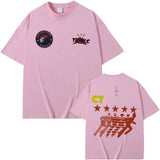 Cactus Jack Utopia Print T Shirt Short Sleeve Male  Cotton