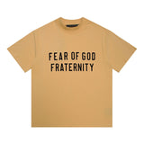 Fog Essentials T Shirts Autumn/Winter FOG Letter Crew Neck Short Sleeves