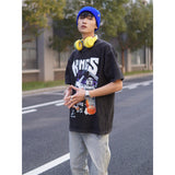 Basket Ball Star T Shirt Jason Williams Basketball Washed Distressed Printed American Retro T-shirt for Men