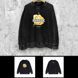 Purple Brand Distressed Sweatshirt Retro Vintage Crew Neck Sweater