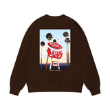 Purple Brand Sweatshirt Loose Crew Neck Sweater