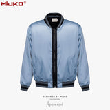 MIJKO Mens Jacket Silk Padded Unisex Baseball Jacket