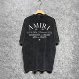 Amiri T Shirts Washed and Worn Retro Short Sleeve T-shirt