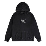 Purple Brand Distressed Hoodie Fashion Old Loose Hooded Sweater