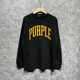 Purple Brand Long Sleeve T-Shirt Fashion Loose Long Sleeve Top