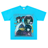 Film Star T Shirt Cartoon Anime Movie Jia He Fa Ren Post Loose Retro Street Cotton T-shirt