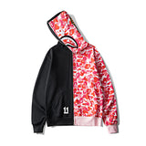 Aape Hoodie Men's Color Matching Camouflage Coat Casual Thin Hoodie