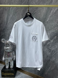 Chh Chrome Hearts T Shirts Rainbow gradual change Horseshoe Sanskrit Casual Short Sleeve T-Shirt