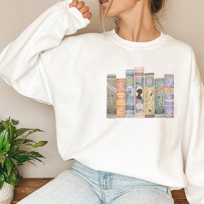 Writer Books Graphic Sweatshirt Girl