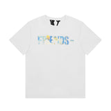 Vlone T Shirt Spring Summer Painting Pattern Crew Neck Pullover