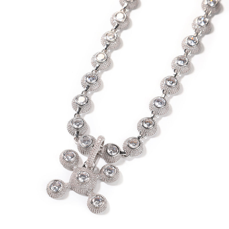 Chains Metal Wind Diamond Necklace Gold Plated Hip Hop St. Valentine's Spectrum
