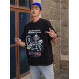 Basket Ball Star T Shirt Cotton Short Sleeve Loose American Retro T-shirt for Men and Women