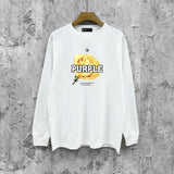 Purple Brand Long Sleeve T-Shirt Fashion Loose Long Sleeve Top