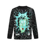 HS long-sleeve T-shirt graffiti portrait print loose version casual long sleeve