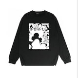 Purple Brand Long Sleeve T-Shirt Fashion Loose Long Sleeve Top