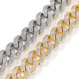 Chains Hip Hop 18MM Copper Set Zircon Necklace Punk Cuban Chain St. Valentine's Spectrum