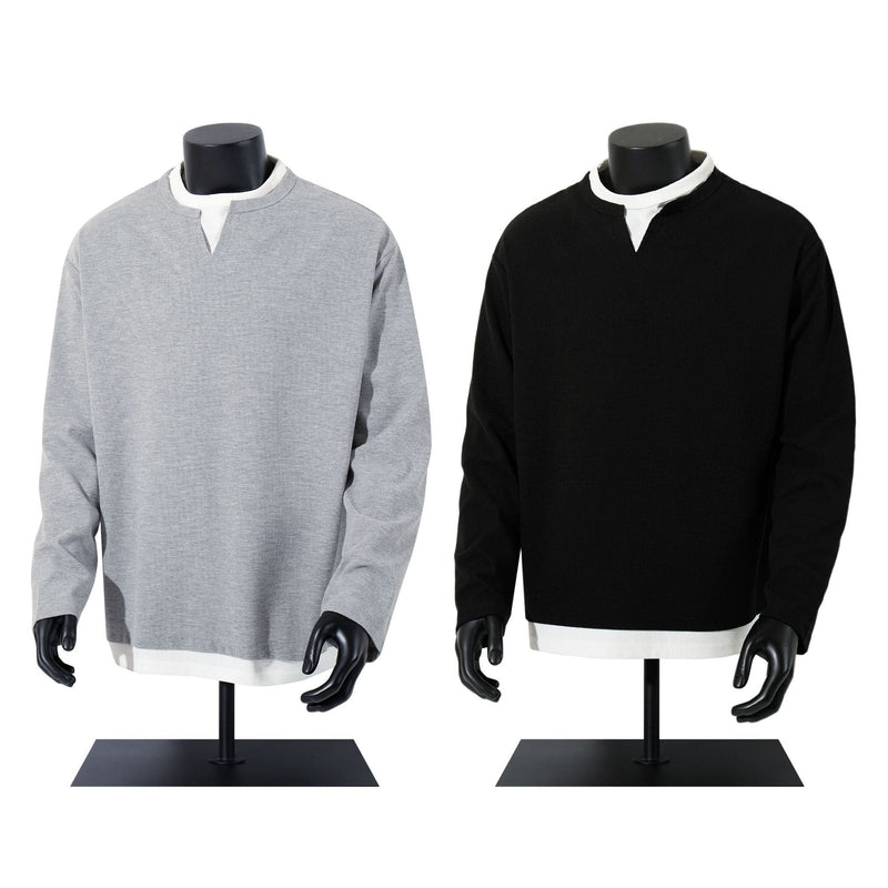 Unisex long-sleeved shirt autumcasualfake two-piece