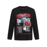 HS long-sleeve T-shirt graffiti portrait print loose version casual long sleeve