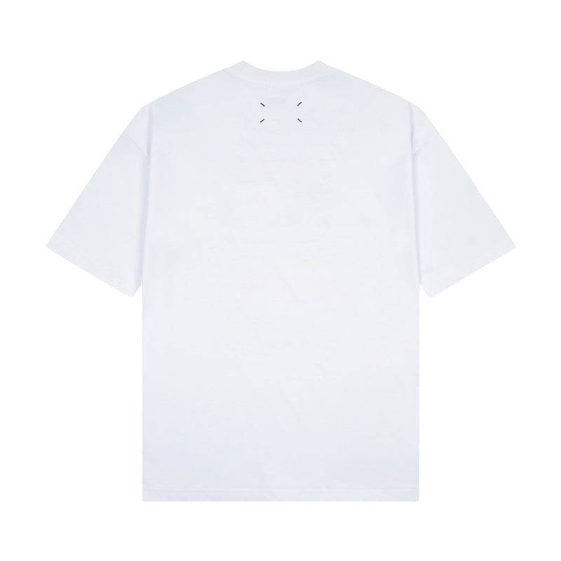 Maison Margiela T-Shirts Pattern Crew Neck Loose Short Sleeve T-Shirt