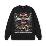 Vintage Hoodie print hooded sweater crew neck
