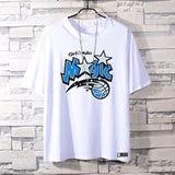 Basketball Sports T Shirt Short-Sleeved T-Shirt Men'S Magic Mcgrady No. 1 Basketball Sports Training Wear Student Loose