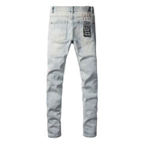 KSUBI Jeans Slim Fit Casual Stretch Ripped  Jeans