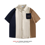 Men Shirts Summer Short Sleeve Shirt Men's T-shirt Loose All-Match Casual